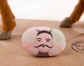 Clay Brooch Pin - Man with a Mustache - Mr. Special