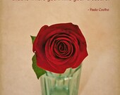 Romantic Photography - Red Rose - Wherever Your Heart Is - 5x7 Fine Art Photograph