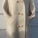 Vintage Woman's 1960's Mad Men Vanilla Wool Coat w/Rhinestone Buttons