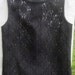 Vintage 1960s Black Lace Peek-A-Boo Sleeveless Blouse Tank Top For Mad Men Gals