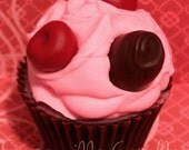 CHERRY CORDIAL Jumbo Cupcake Candle