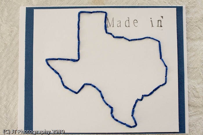 Custom (made in) state embroidered cards