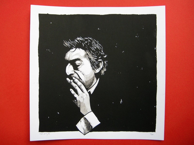 Serge Gainsbourg limited edition screenprint