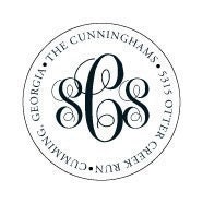 Clear Address Label - Monogrammed