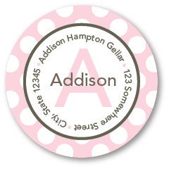 Polka Dot Baby Address Label Stickers