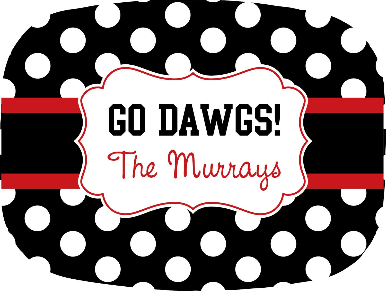 Melamine Platter - Go Team - Georgia UGA