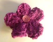 Raspberry and Pink Flower Corsage Brooch