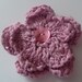 Pale Pink Flower Corsage Brooch - Non Allergenic - Bamboo Yarn