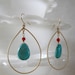 Turquoise and Coral Earrings. Gold.