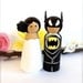 Custom Superhero WEDDING CAKE TOPPER Wood Peg Doll Hero Keepsake Collectable Bridal Shower Gift Comic Books Character Art Toy 1980s