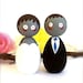 Custom Zombie Wedding Cake Toppers Kokeshi Doll Halloween Table Centerpiece Birthday Cake Topper Wooden Peg Japanese Style Doll Anime