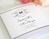 Elegance Monogram Ceremony Programs, Purchase this Deposit to Get Started