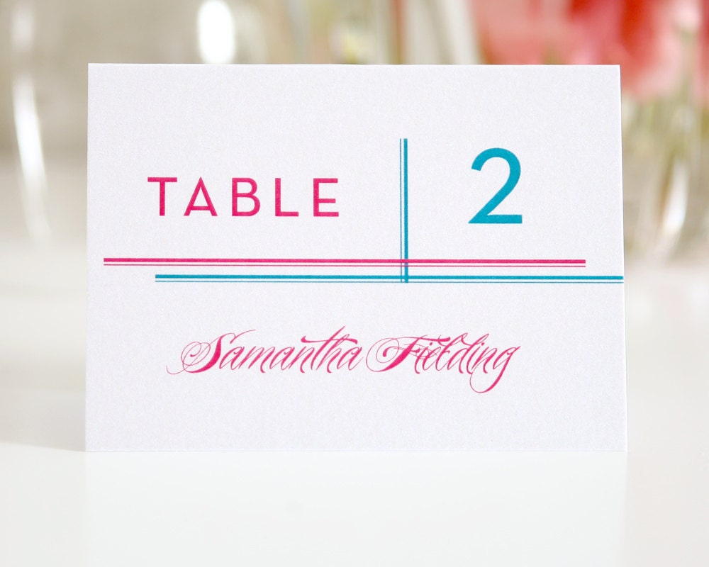 Modern Place Cards or Escort Cards for Your Wedding, Avant Garde Stripes Design Deposit