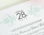 Elegant Damask Wedding Invitations - Deposit