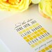 Contemporary Chic Save the Date in Yellow and Grey for a Classy, Upscale Wedding - Modern Squares Deposit