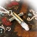 Bullet Casing Cross Necklace, Natural Quartz, Swarovski Crystal for man or woman
