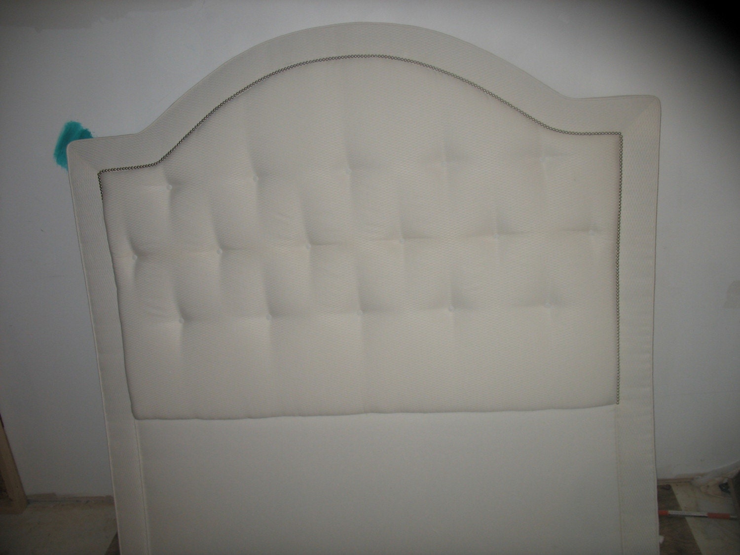 Upholstered Headboard/bed with NAILHEADS
