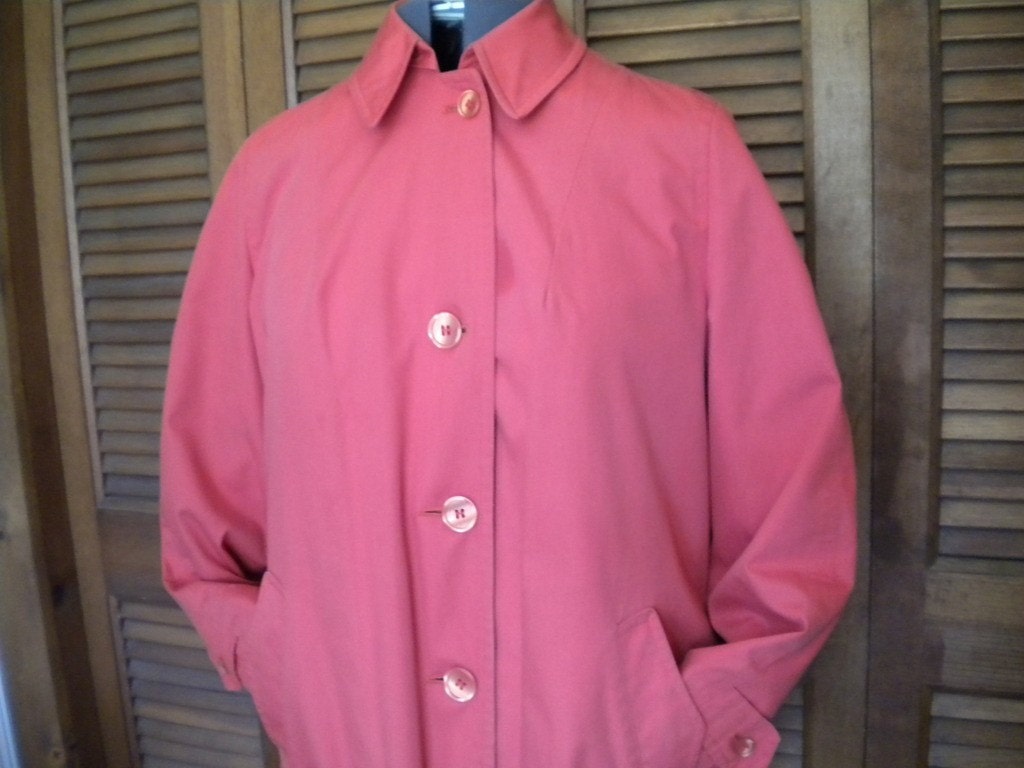 SALE Vintage London Fog All Weather Coat w Zip Out Plush Pile Lining
