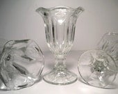 Vintage 50's Sundae Glasses Dessert Dishes Ice Cream Shoppe Set of 4