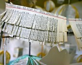 Upcycled Dictionary Fringe Garland