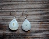 Solar Quartz Teardrop Sterling Silver Earrings