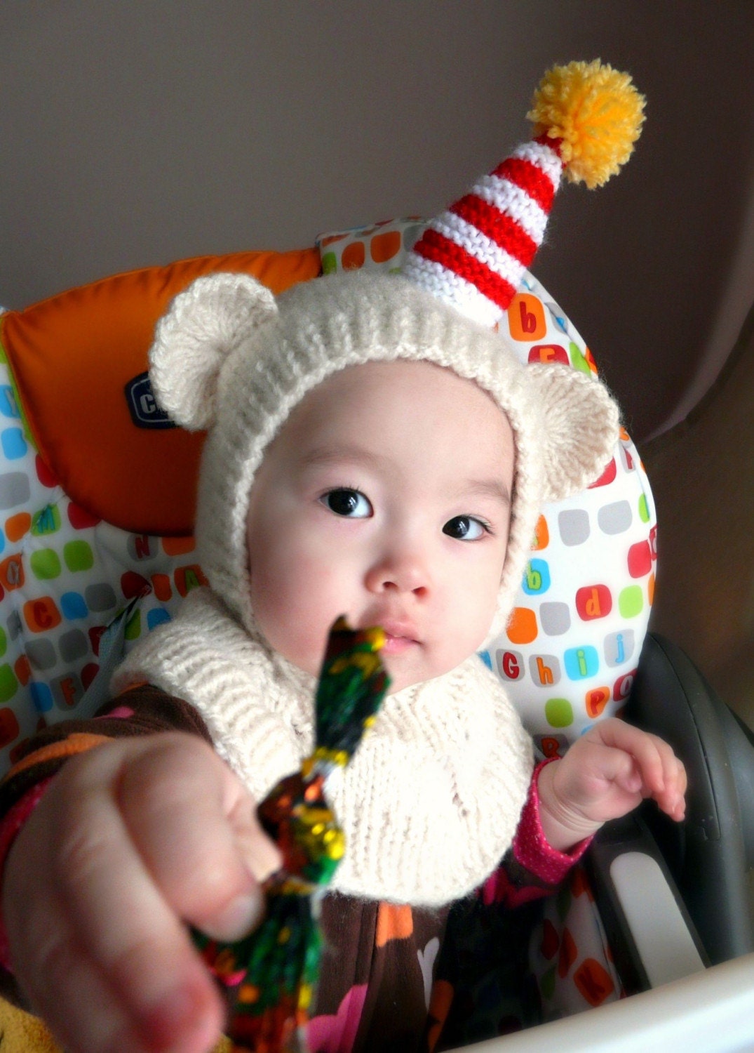 NEW---NEW---NEW Clown Bear coverall Hat. 12-24months