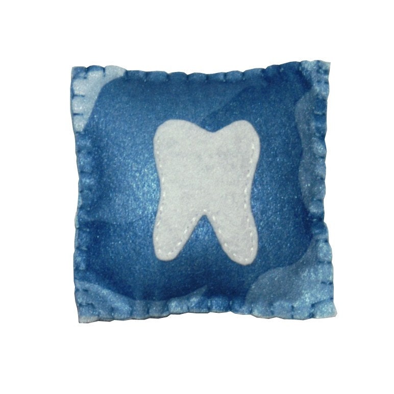 Felt Tooth Fairy Pillow - blue cammo design for boy or girl, military family, or fun.