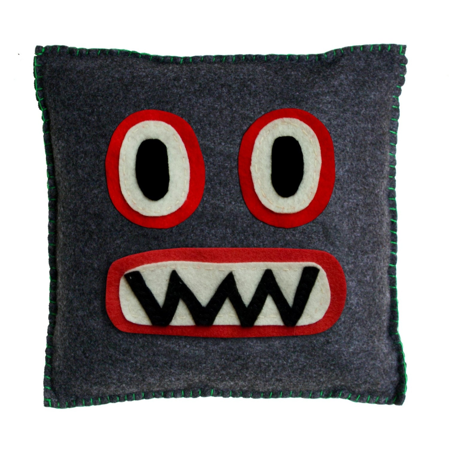 Felt Monster Face Pillow
