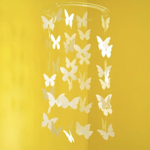 Butterfly Mobile - Paper Mobile Inspired by Pottery Barn Kids for Nursery, Baby or Kids Decor