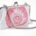 ON SALE Was 80 now 60 Pink poppy clutch with chain