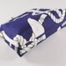 Blue linen clutch with sailors knots