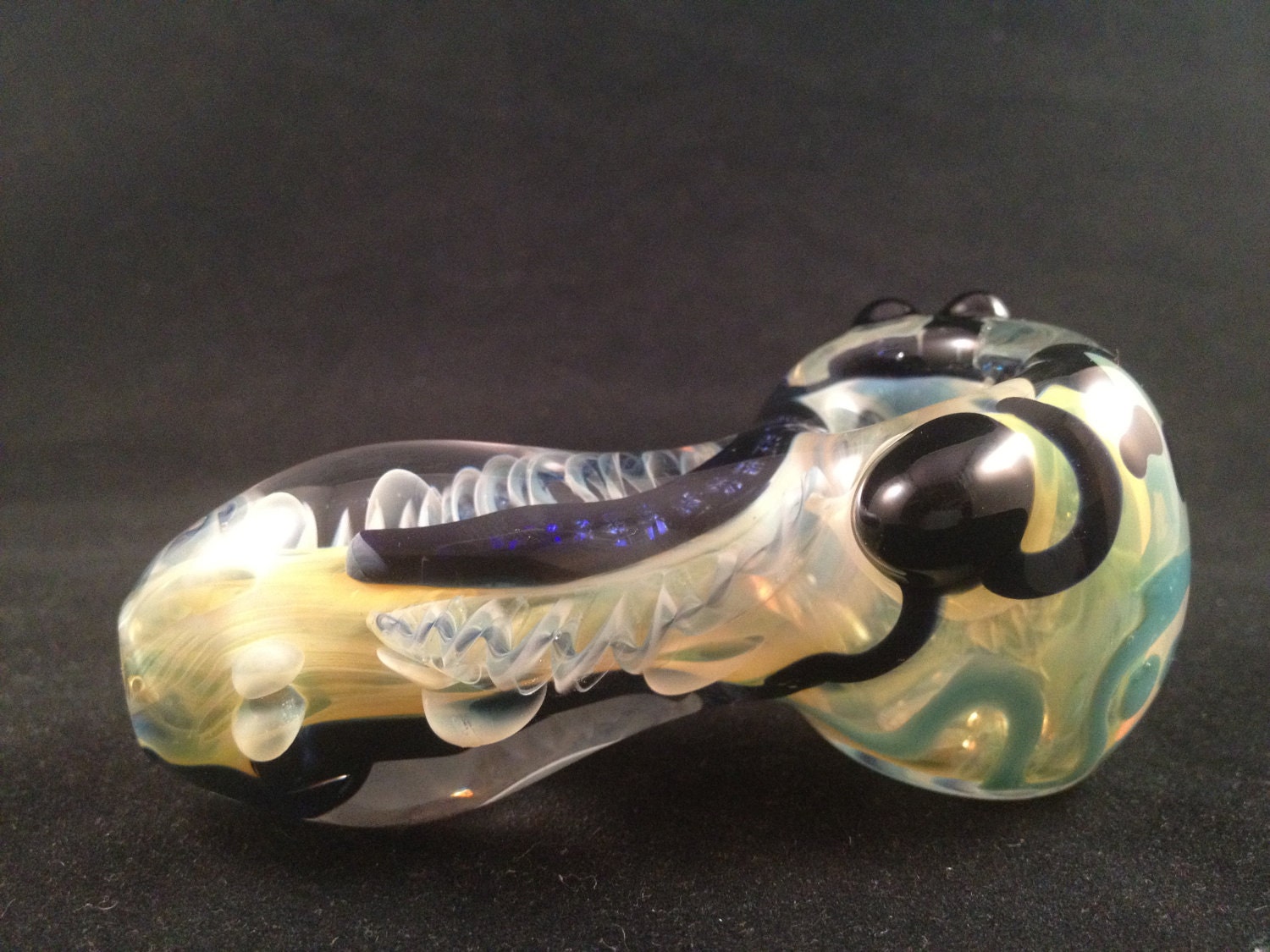 Inside Out Dichro Hand Blown Glass Pipe