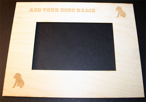 Custom Laser Cut Picture Frame With Your Text And Dog Breed