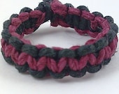 Black and Maroon Red Hemp Ring