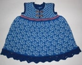 One and a Half Year Blue Roses Dress