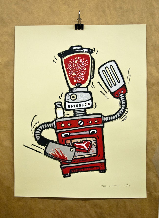 Joy of Cooking - hand pulled screenprint poster
