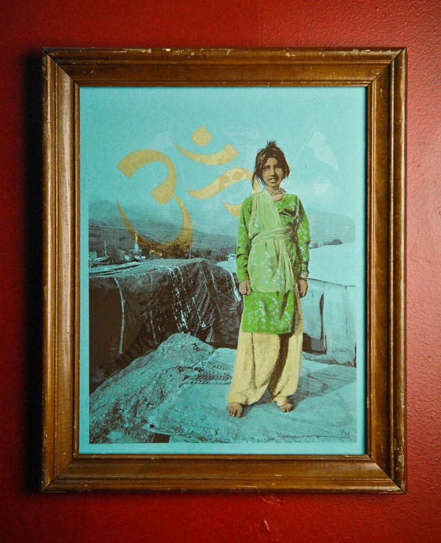 Durga II - Indian Girl Hand Pulled Screenprint