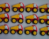 Dump Truck Edible Fondant Cupcake or Cookie Topper