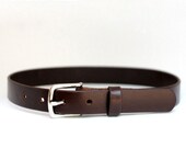 Boy's Leather Dress Belt- Brown Leather 4t- 7 years