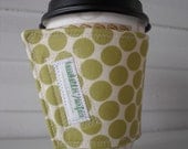 Coffee Cuff - Lime Dots