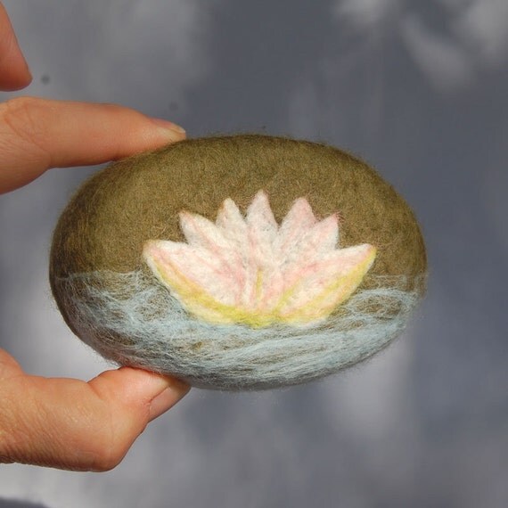 MADE TO ORDER Felted Soap Water Lily