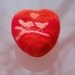 Red-Orange Heart with Birds ( Felted Pink Sugar Soap )