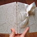 Wedding Guest Book, Ivory and White Paisley, MEDIUM 9x7, MADE upon ORDER