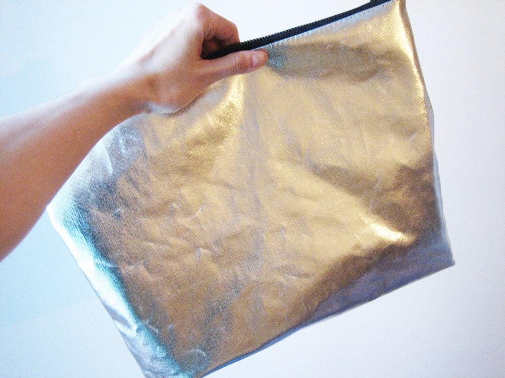 Silver Foil Clutch