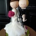 Custom Wedding Cake Topper with Custom Wedding Dress - MilkTea