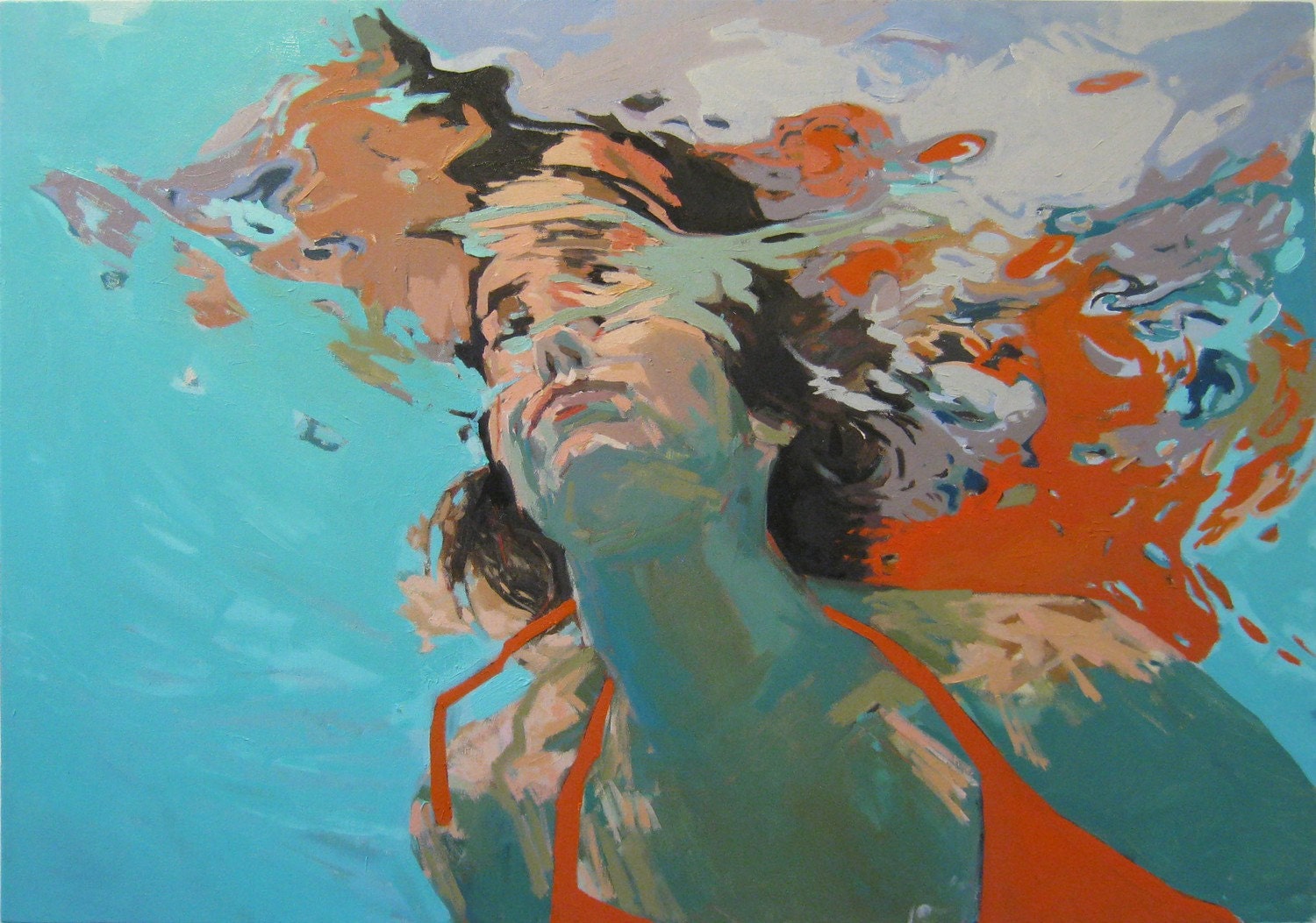 Coming up for air: Matted 11x14" Archival Print - Signed