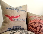 Aspinwall - 20" Coffee Sack Pillow Handmade by VelvetBean on Etsy