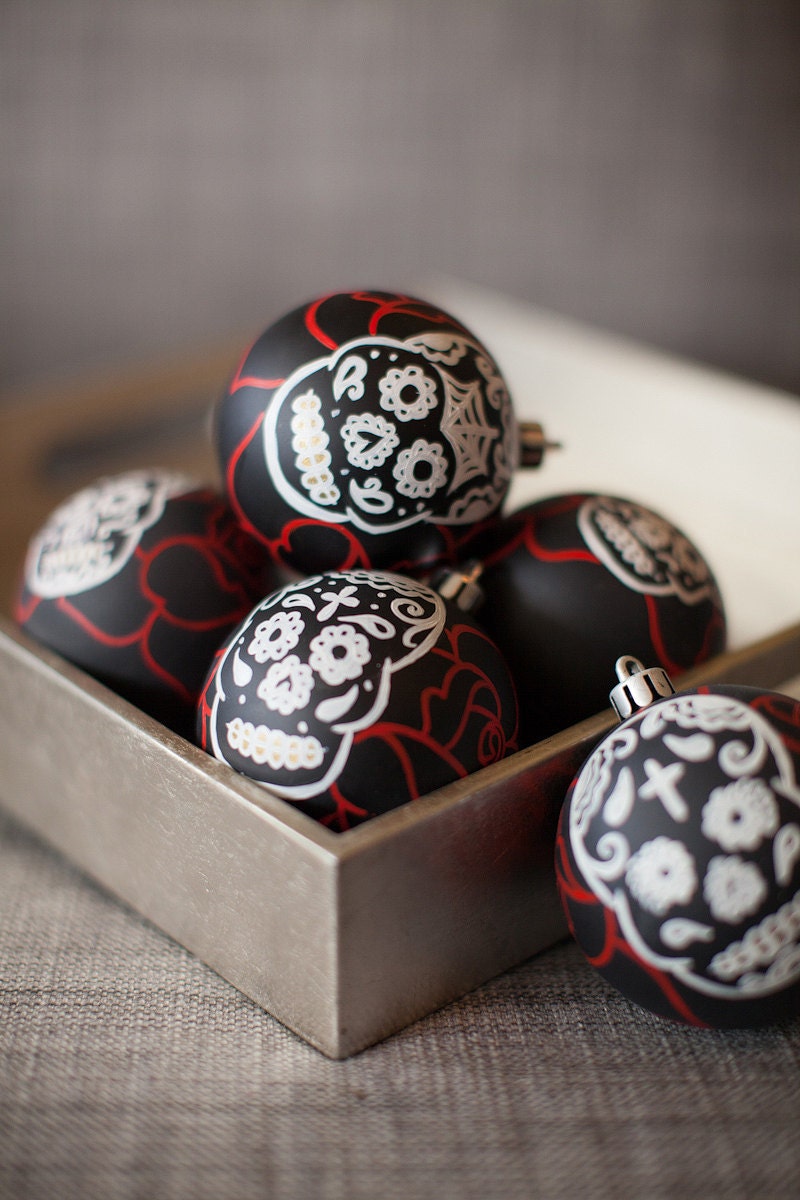 Sugar Skull Ornament Set
