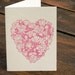 Letterpress Valentine card - Rose Heart