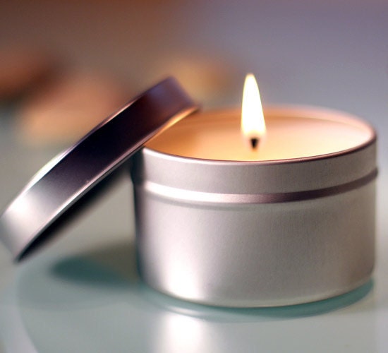 Organic Soy Travel Tin Candle - 100 scents to choose from - 20hr burn